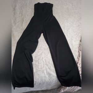 Boohoo Black Wide-Leg Jumpsuit